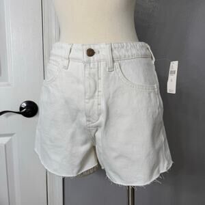 Anthropologie- Pilcro White/Cream Jean Shorts with Raw Hem